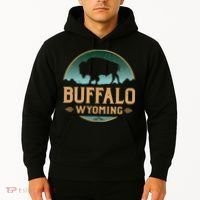 Buffalo Wyoming WY Buffalo Bison Hoodie thumb 2