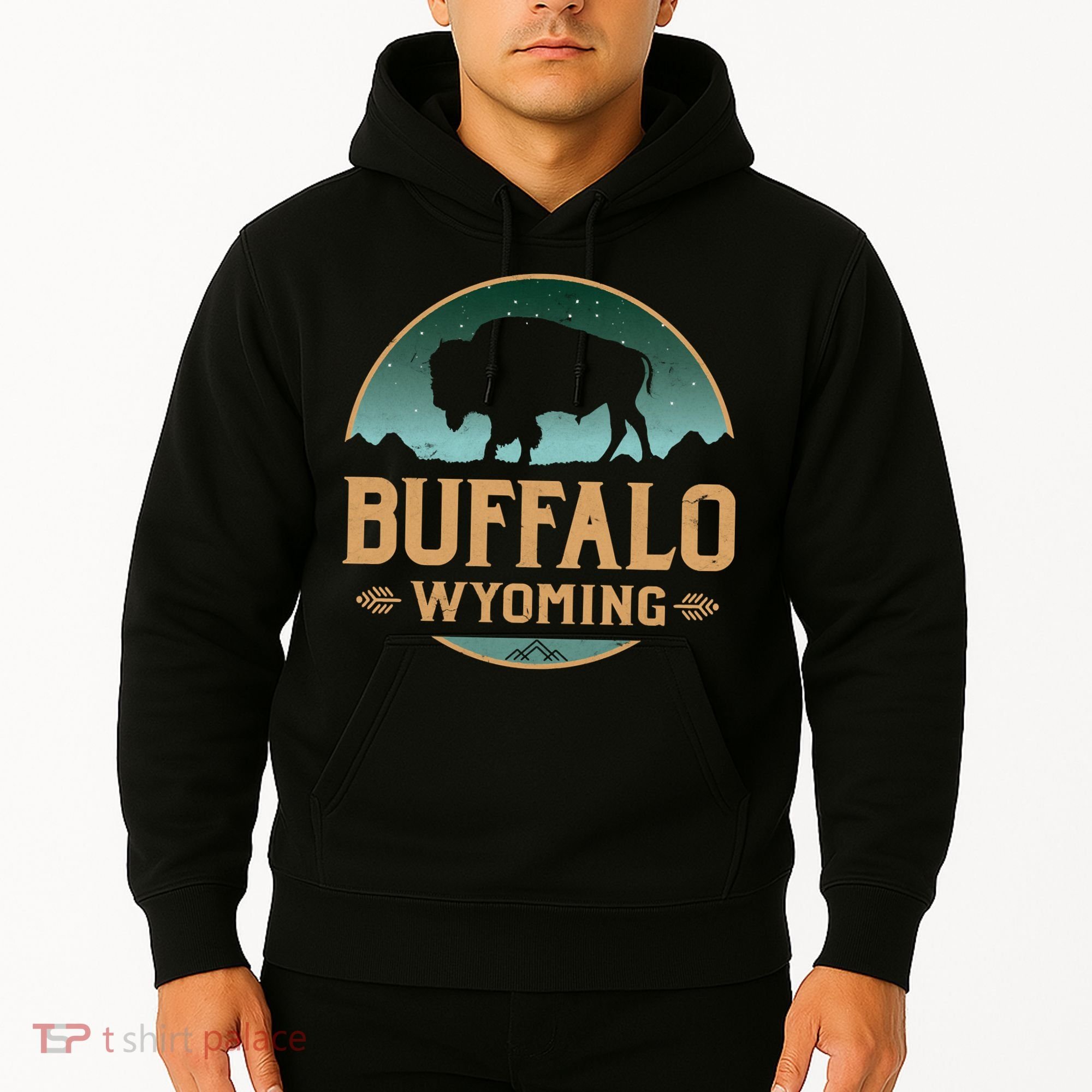 Buffalo Wyoming WY Buffalo Bison Hoodie