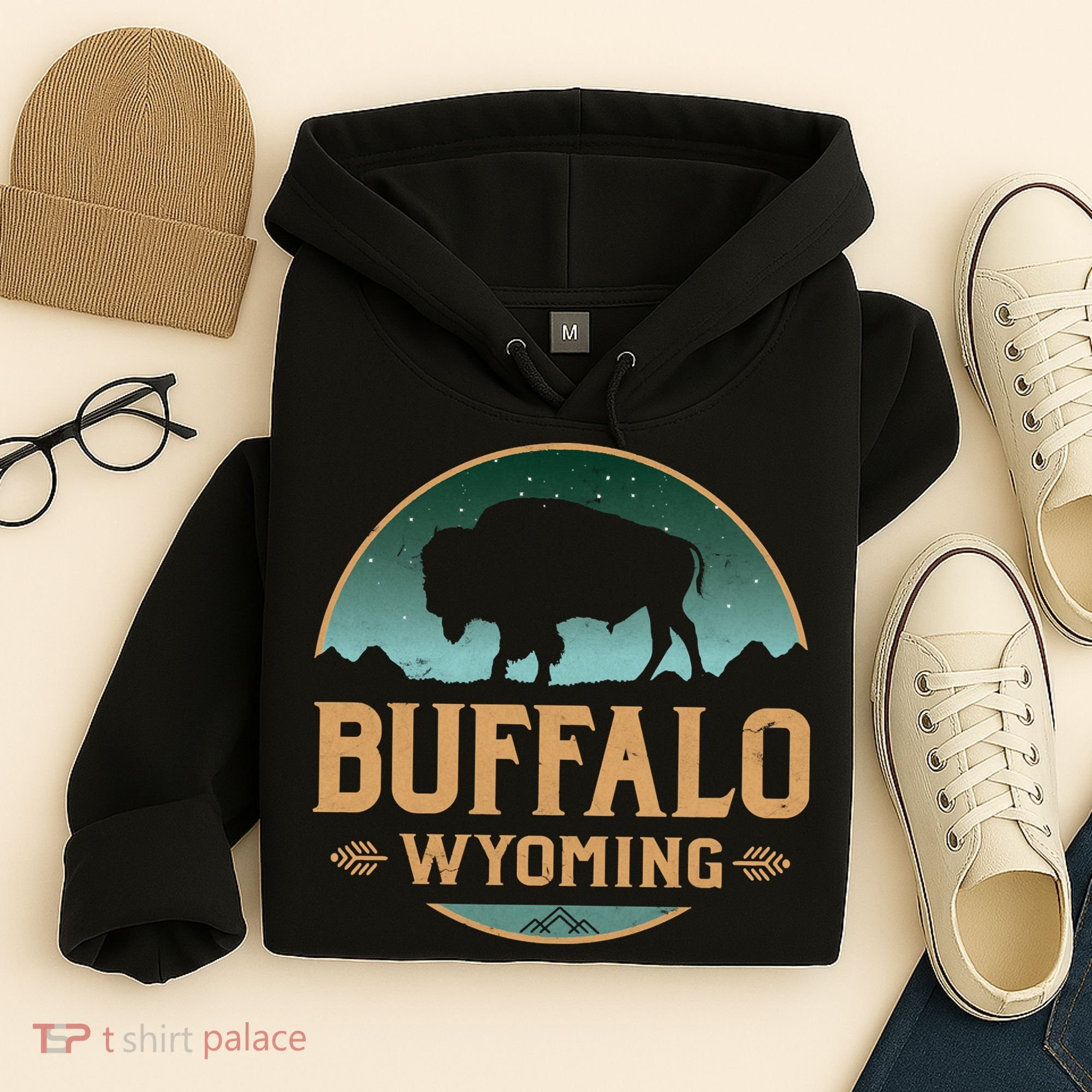 Buffalo Wyoming WY Buffalo Bison Hoodie