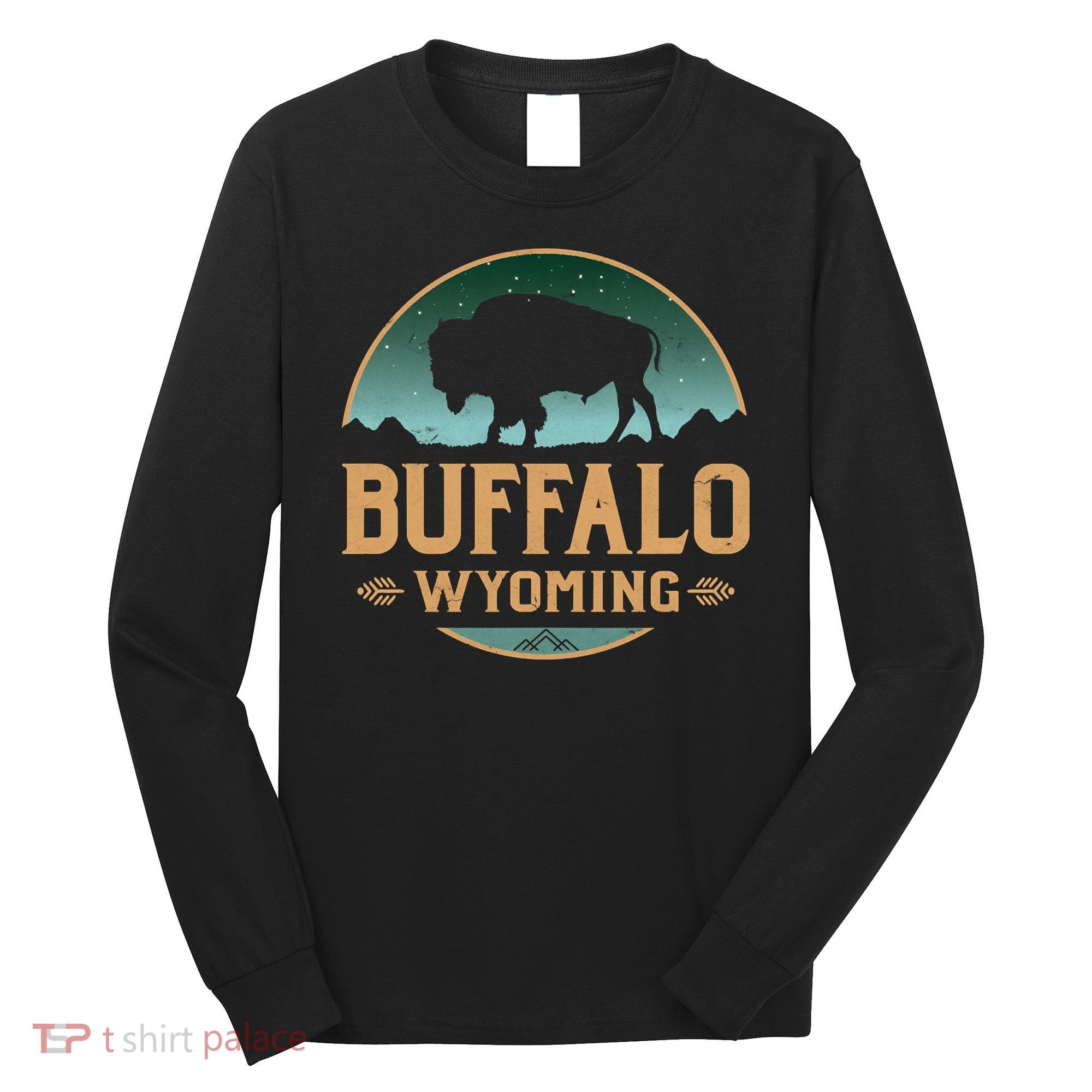 Buffalo Wyoming WY Buffalo Bison Long Sleeve Shirt