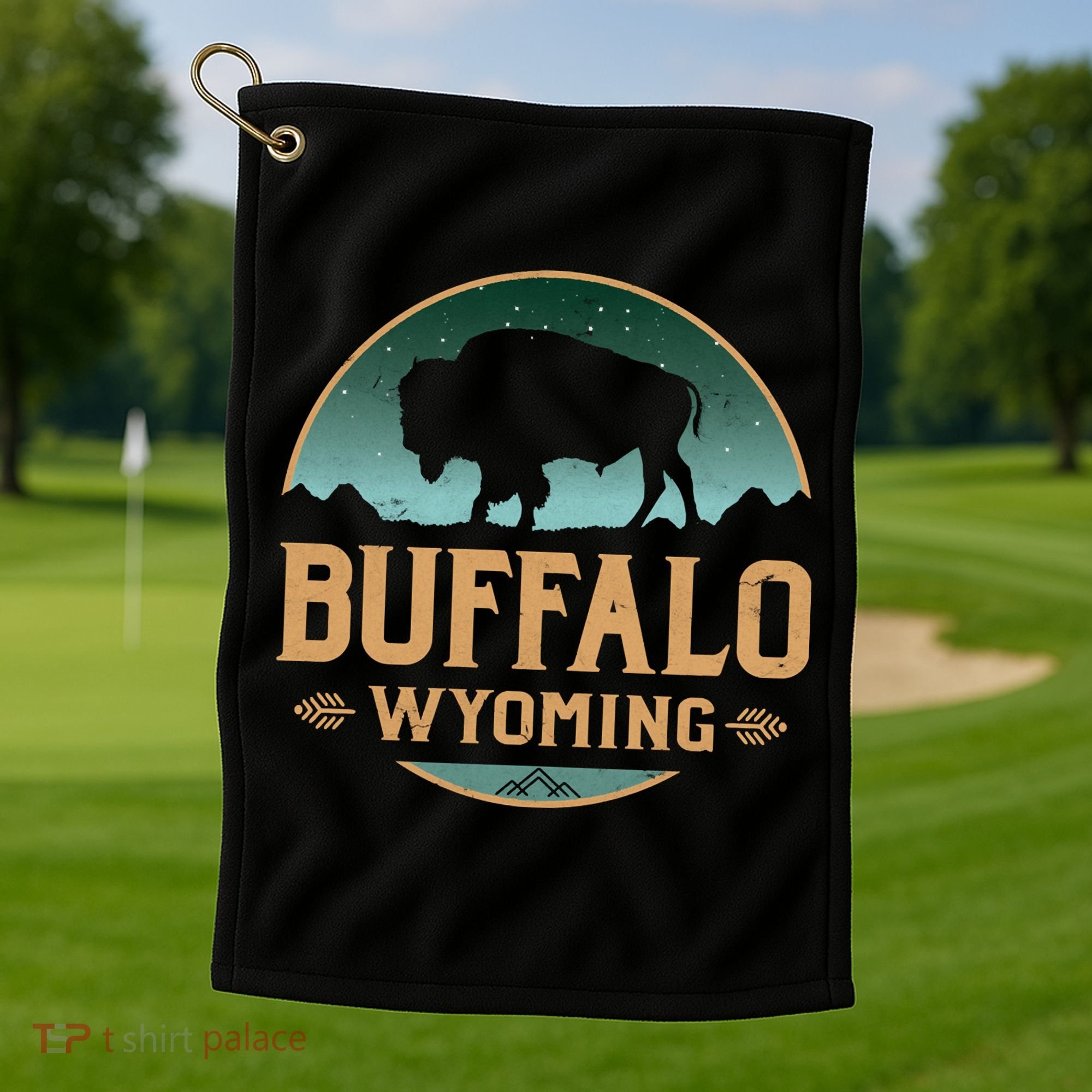 Buffalo Wyoming WY Buffalo Bison Golf Towel