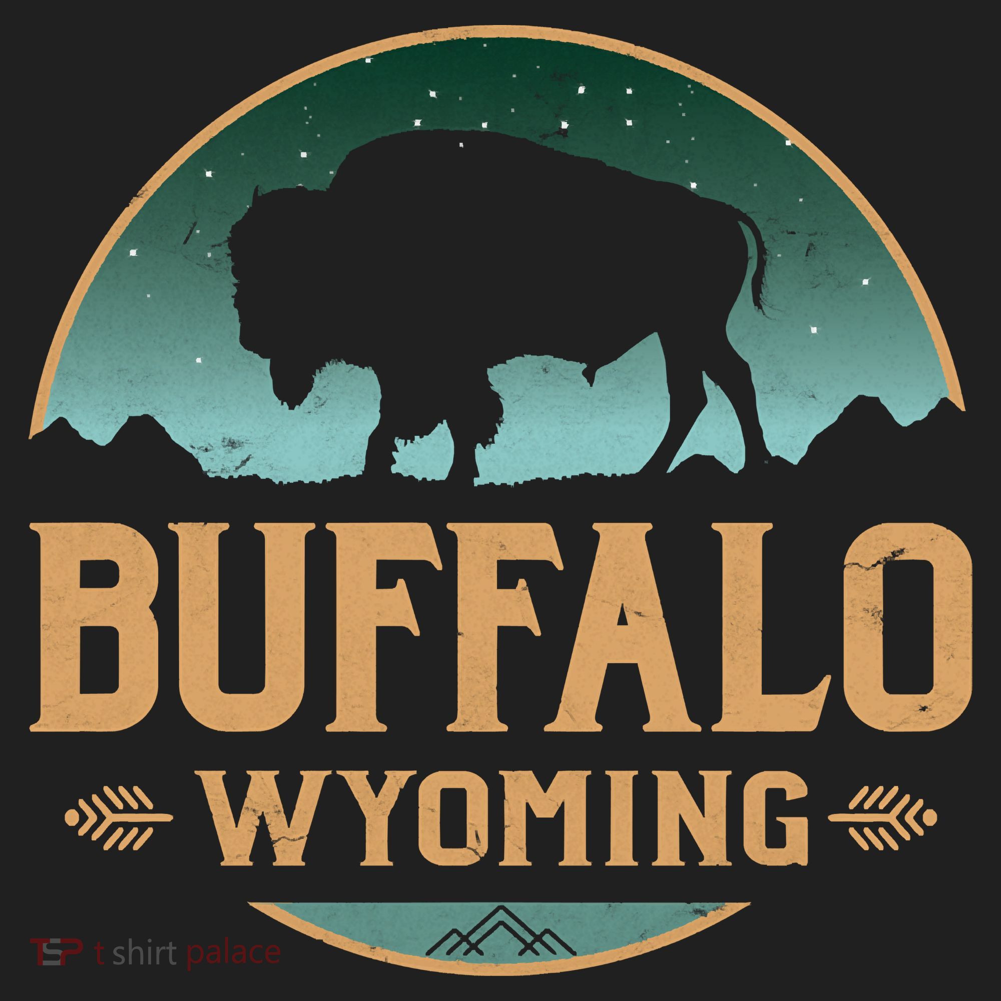 Buffalo Wyoming WY Buffalo Bison Golf Towel