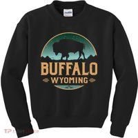 Buffalo Wyoming WY Buffalo Bison Kids Sweatshirt thumb 0