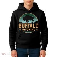 Buffalo Wyoming WY Buffalo Bison Kids Hoodie thumb 4