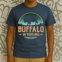 Buffalo Wyoming WY Buffalo Bison T-Shirt thumb 3