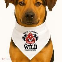 Be Wild Wildland Firefighter Axe And Mask Funny Gift USA-Made Doggie Bandana thumb 1