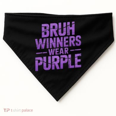 Bruh Winners Wear Purple USA-Made Doggie Bandana
