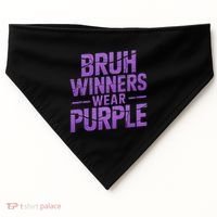 Bruh Winners Wear Purple USA-Made Doggie Bandana thumb 0