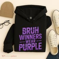Bruh Winners Wear Purple Hoodie thumb 4