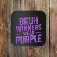 Bruh Winners Wear Purple Coaster thumb 0