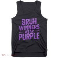 Bruh Winners Wear Purple Tank Top thumb 0