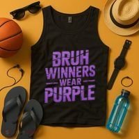 Bruh Winners Wear Purple Tank Top thumb 4