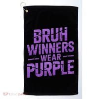 Bruh Winners Wear Purple Golf Towel thumb 0