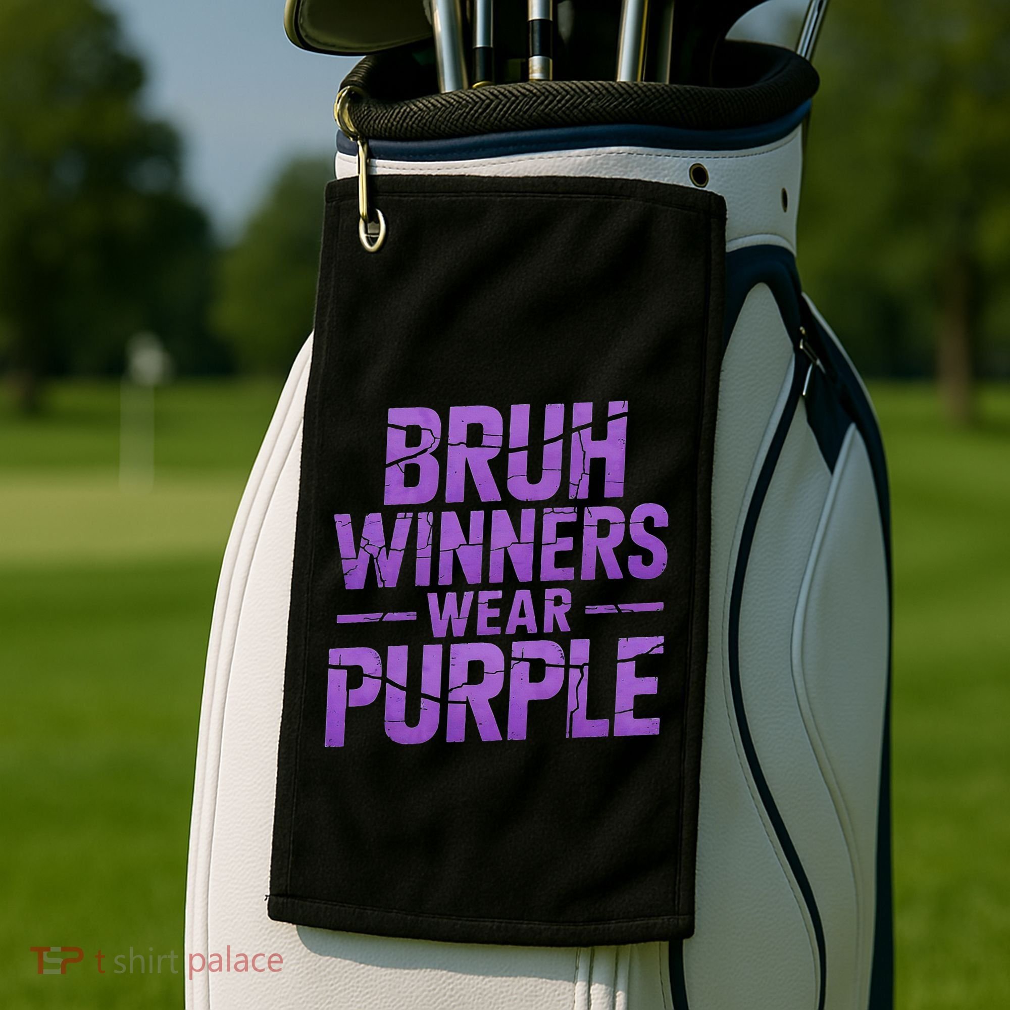 Bruh Winners Wear Purple Golf Towel
