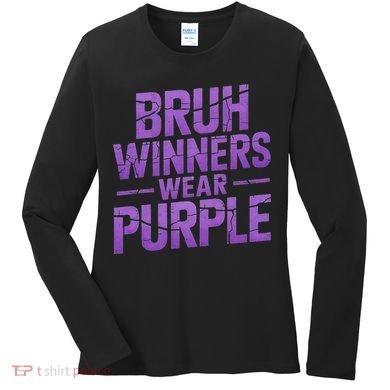 Bruh Winners Wear Purple Women's Long Sleeve Shirt
