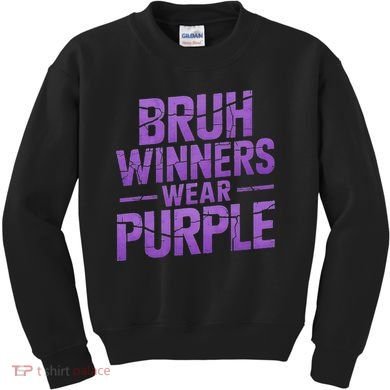 Bruh Winners Wear Purple Kids Sweatshirt