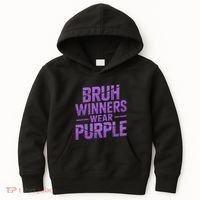 Bruh Winners Wear Purple Kids Hoodie thumb 0
