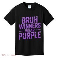 Bruh Winners Wear Purple Kids T-Shirt thumb 0