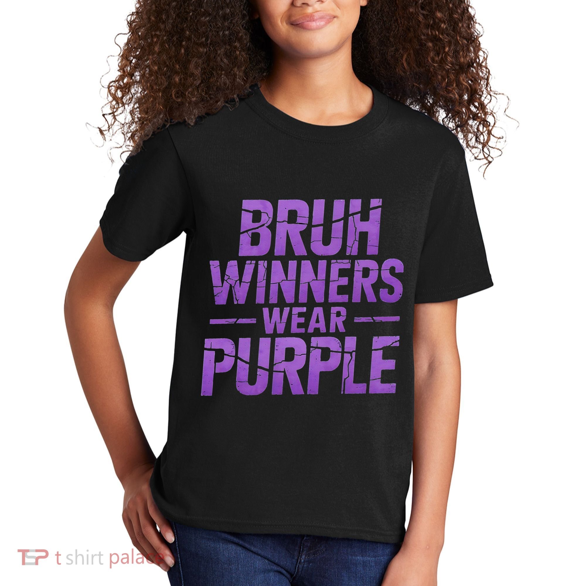 Bruh Winners Wear Purple Kids T-Shirt