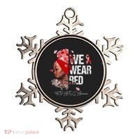 Black Women We Wear Red Hiv Aids Awareness Ornament thumb 0