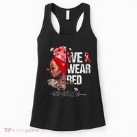 Black Women We Wear Red Hiv Aids Awareness Women's Tank Top thumb 0