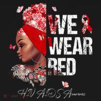 Black Women We Wear Red Hiv Aids Awareness Baby Bodysuit thumb 2