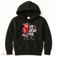 Black Women We Wear Red Hiv Aids Awareness Kids Hoodie thumb 0