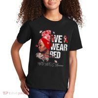 Black Women We Wear Red Hiv Aids Awareness Kids T-Shirt thumb 2
