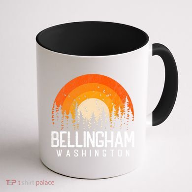Bellingham Washington Wa Gift Retro 70s 80s Vintage Gift Great Gift Coffee Mug back