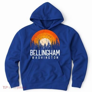 Bellingham Washington Wa Gift Retro 70s 80s Vintage Gift Great Gift Hoodie