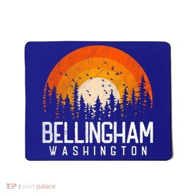 Bellingham Washington Wa Gift Retro 70s 80s Vintage Gift Great Gift Mousepad
