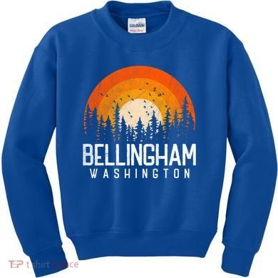Bellingham Washington Wa Gift Retro 70s 80s Vintage Gift Great Gift Kids Sweatshirt