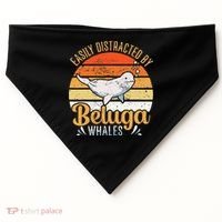 Beluga Whale White Whale Sea Canary Whale Watching USA-Made Doggie Bandana thumb 0