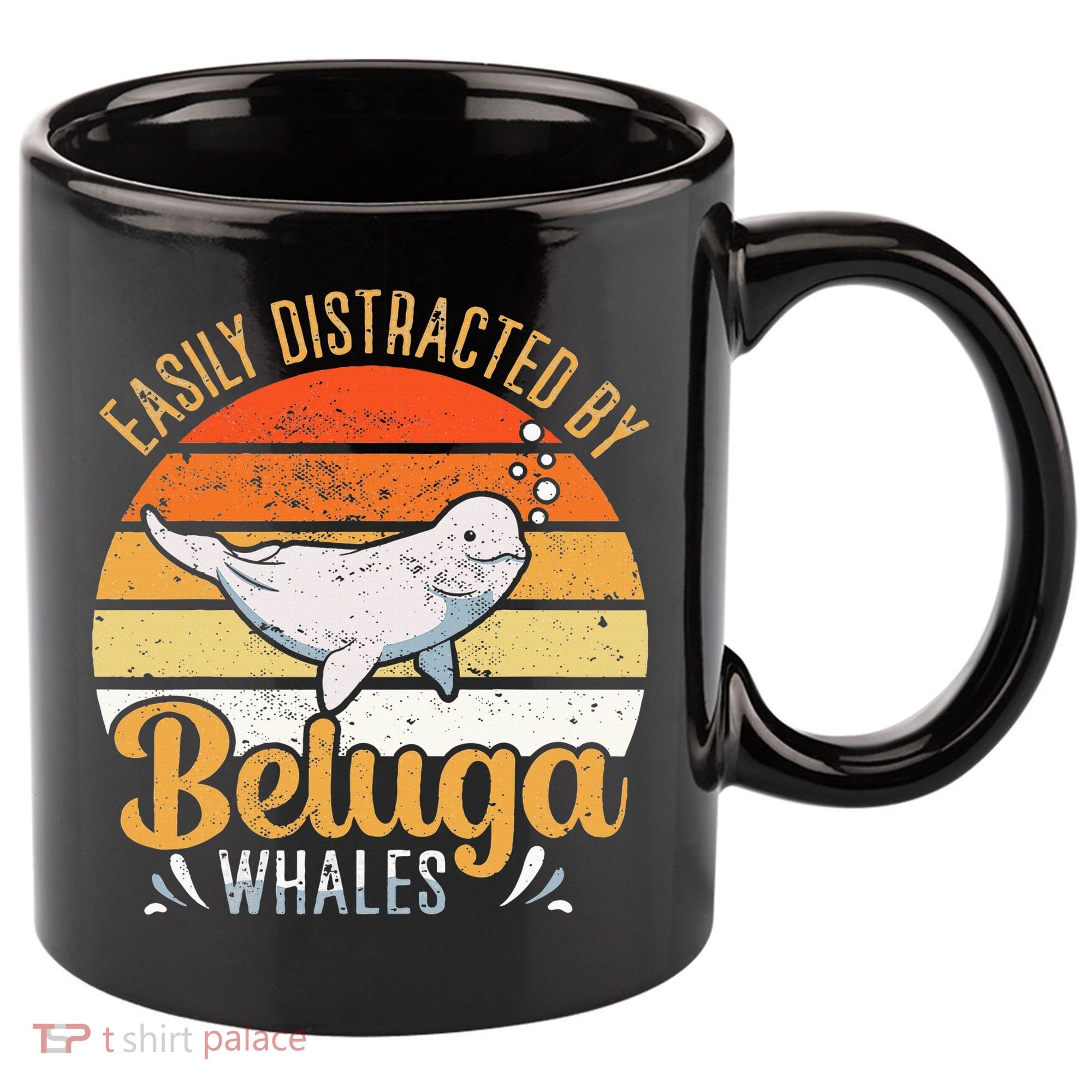Beluga Whale White Whale Sea Canary Whale Watching 11oz C Handle Ceramic Mug