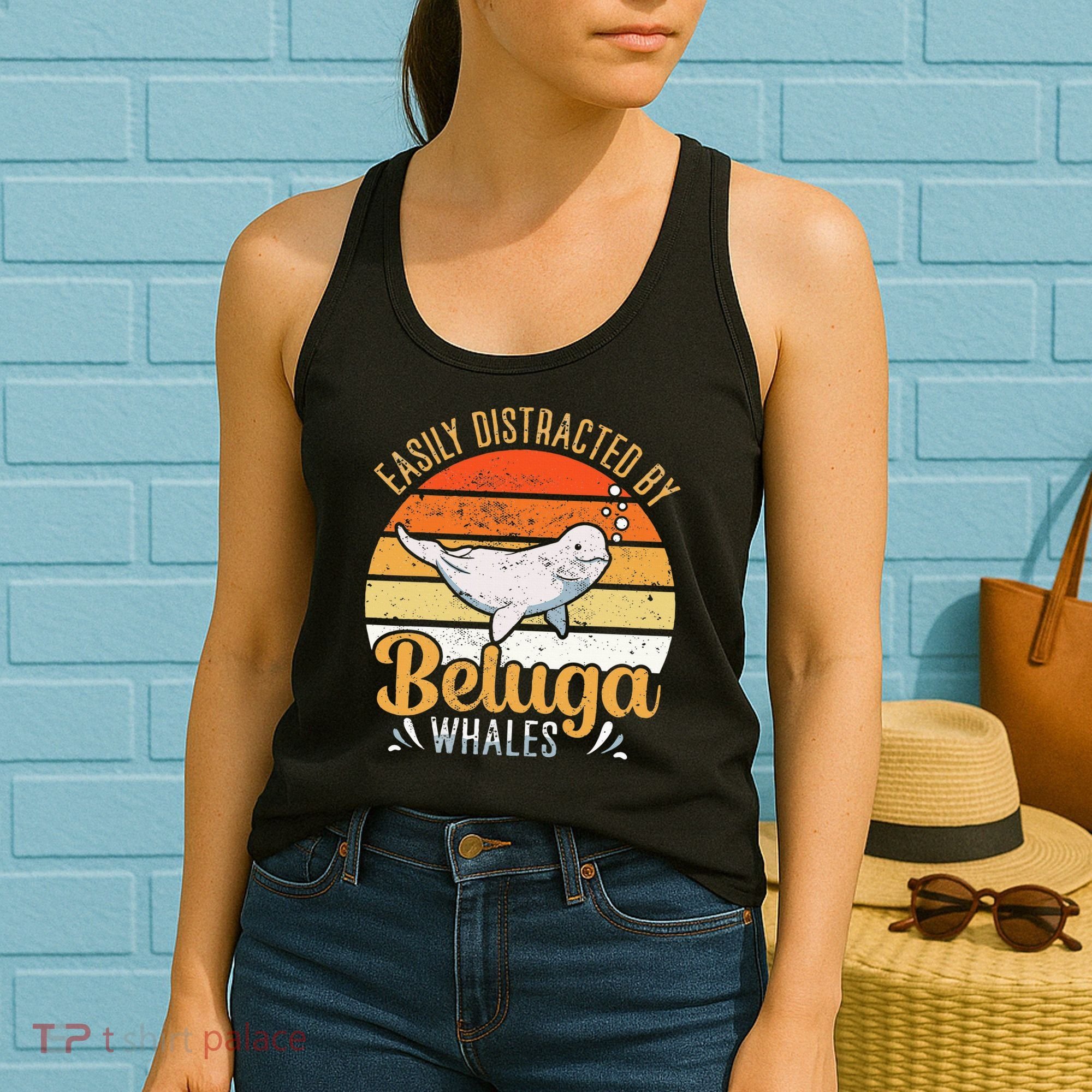 Beluga Whale White Whale Sea Canary Whale Watching Women's Tank Top
