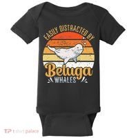 Beluga Whale White Whale Sea Canary Whale Watching Baby Bodysuit thumb 0