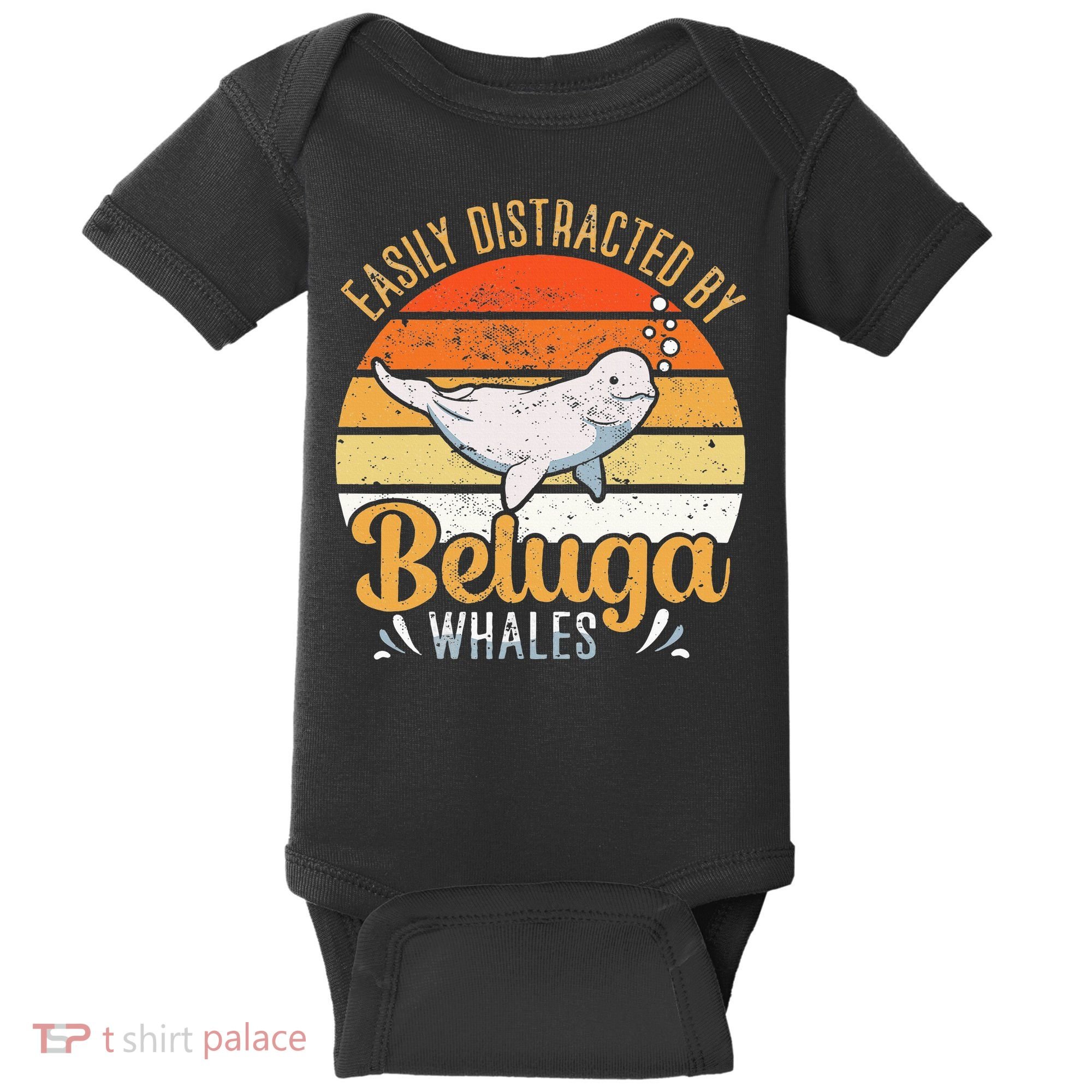 Beluga Whale White Whale Sea Canary Whale Watching Baby Bodysuit