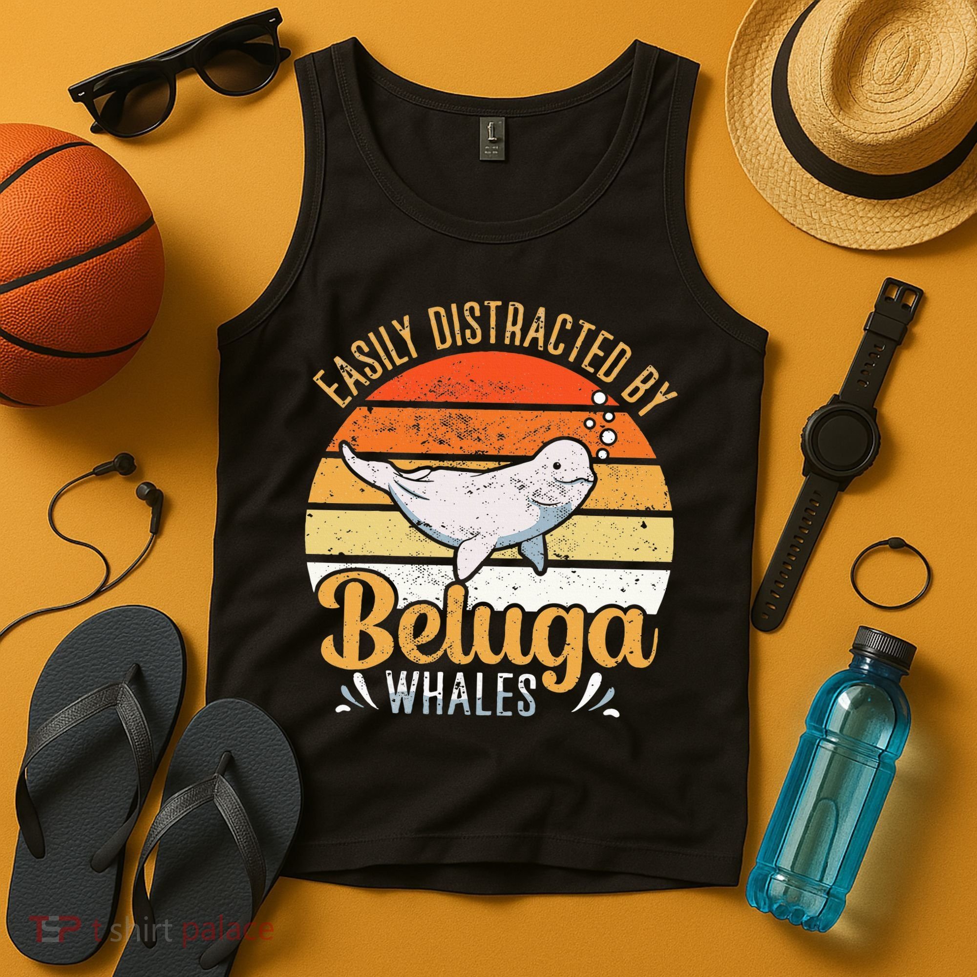 Beluga Whale White Whale Sea Canary Whale Watching Tank Top