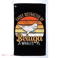 Beluga Whale White Whale Sea Canary Whale Watching Golf Towel thumb 0