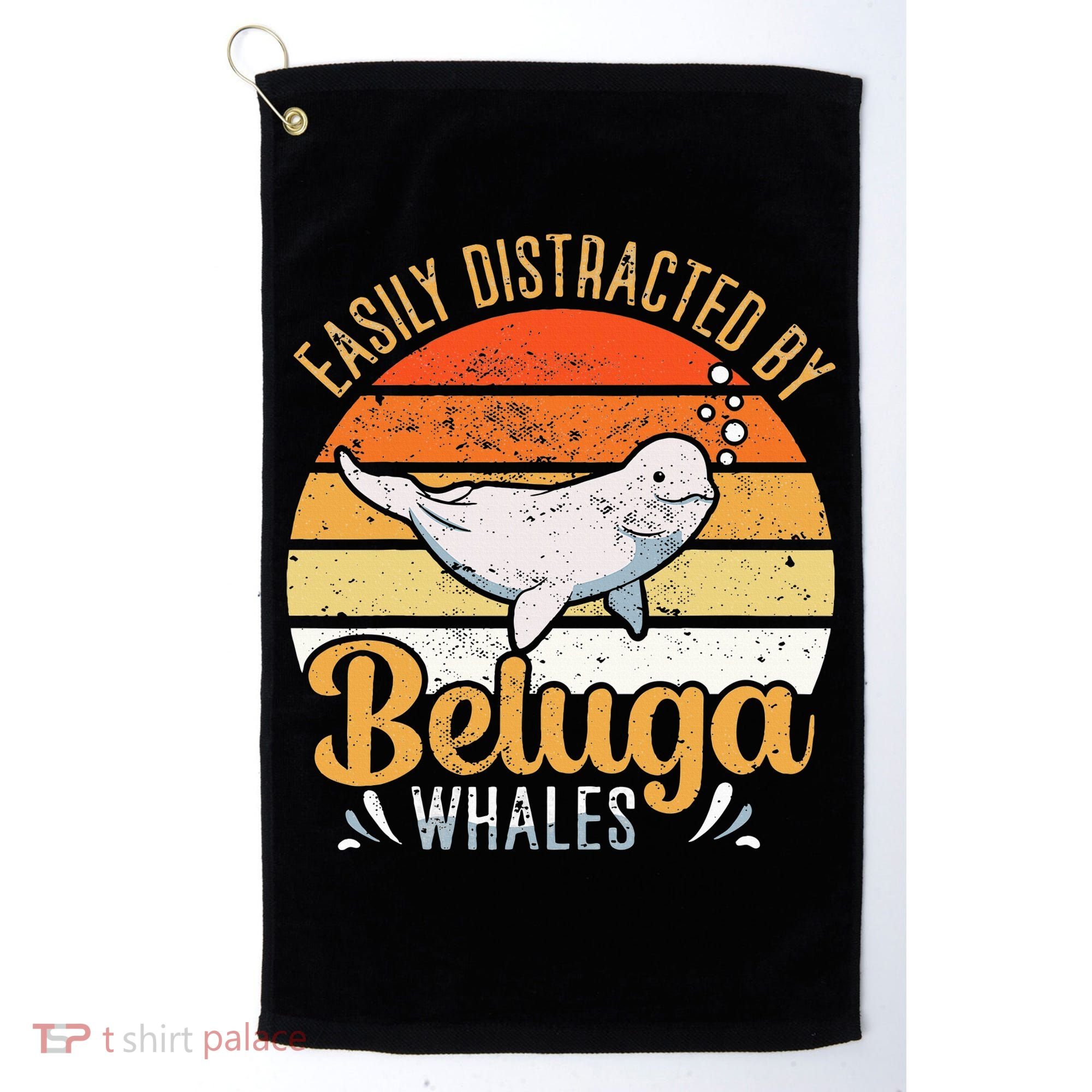 Beluga Whale White Whale Sea Canary Whale Watching Golf Towel