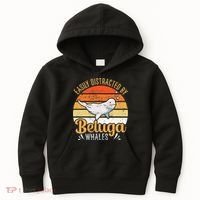 Beluga Whale White Whale Sea Canary Whale Watching Kids Hoodie thumb 0