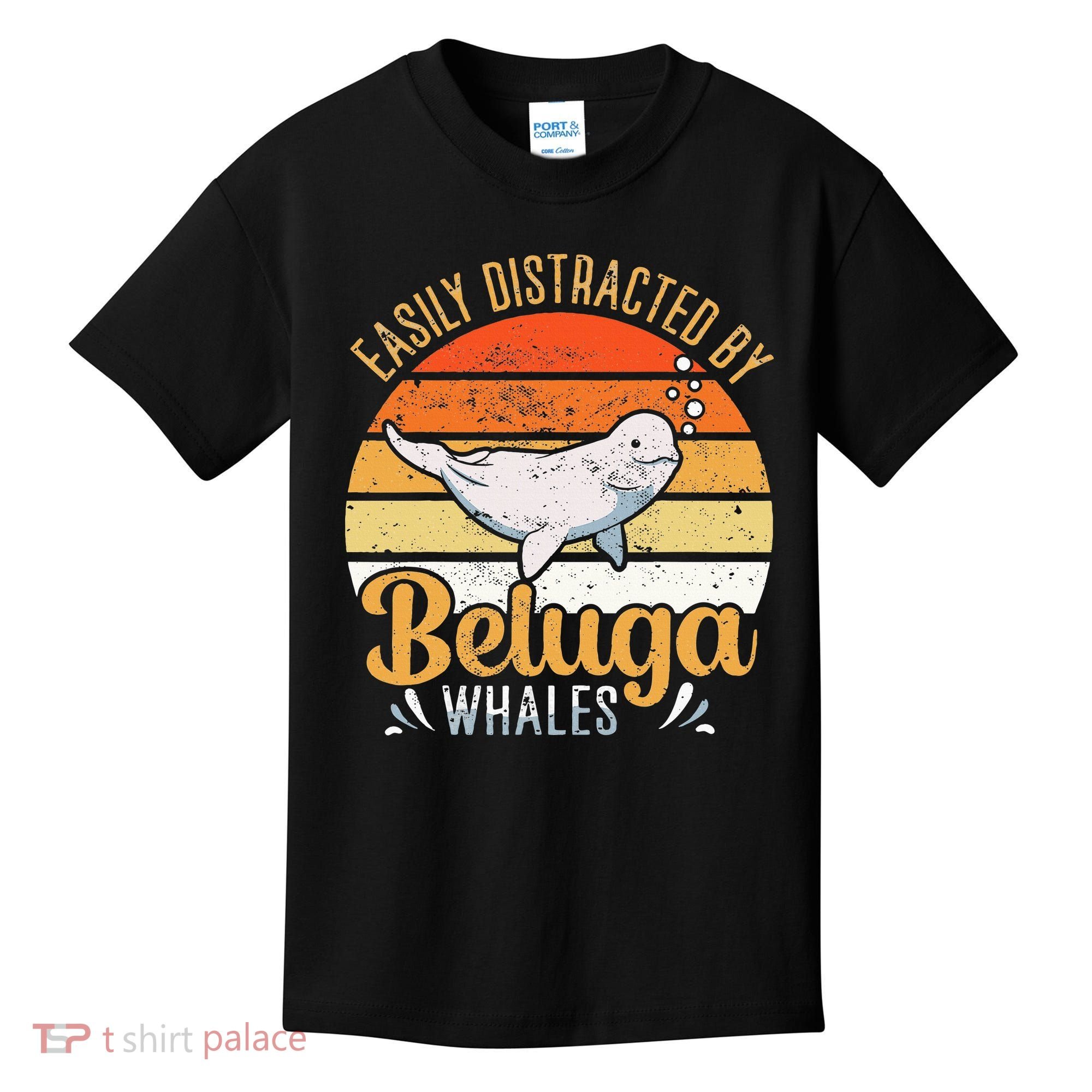 Beluga Whale White Whale Sea Canary Whale Watching Kids T-Shirt