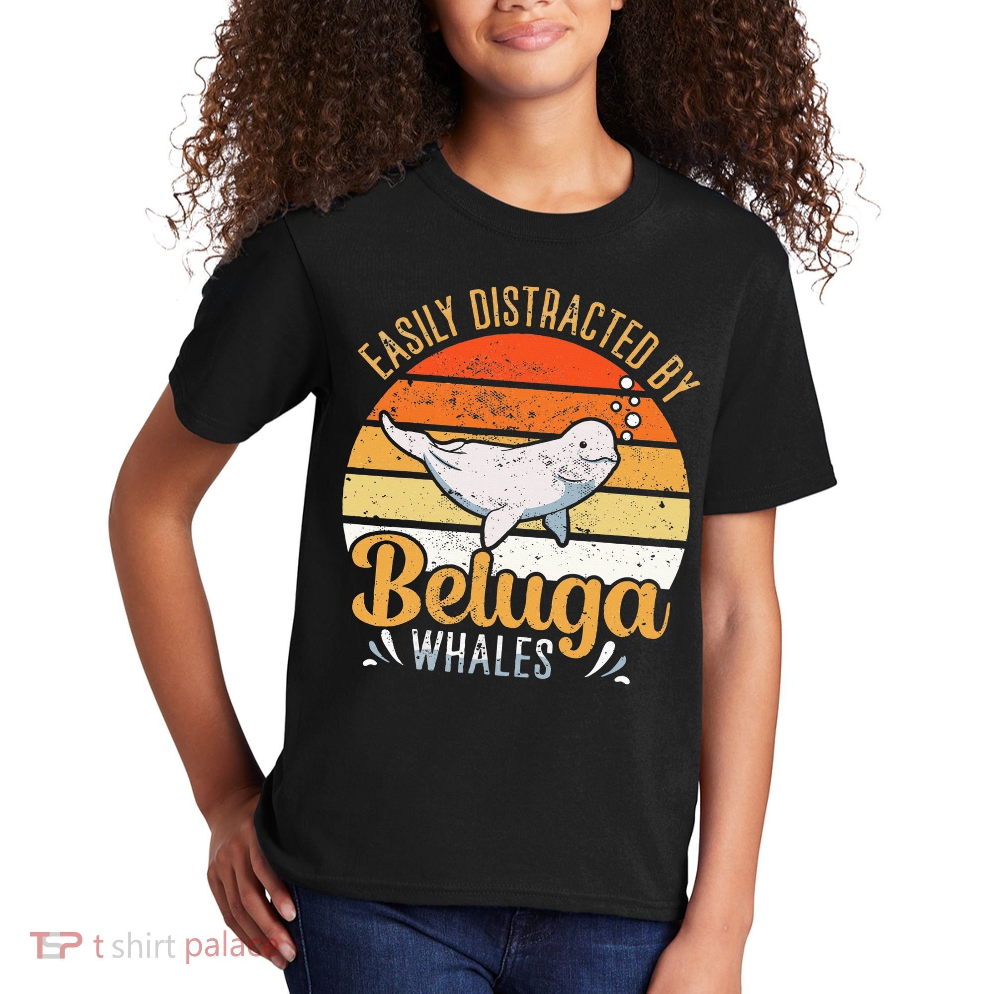 Beluga Whale White Whale Sea Canary Whale Watching Kids T-Shirt