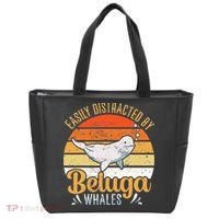 Beluga Whale White Whale Sea Canary Whale Watching Tote Bag thumb 0