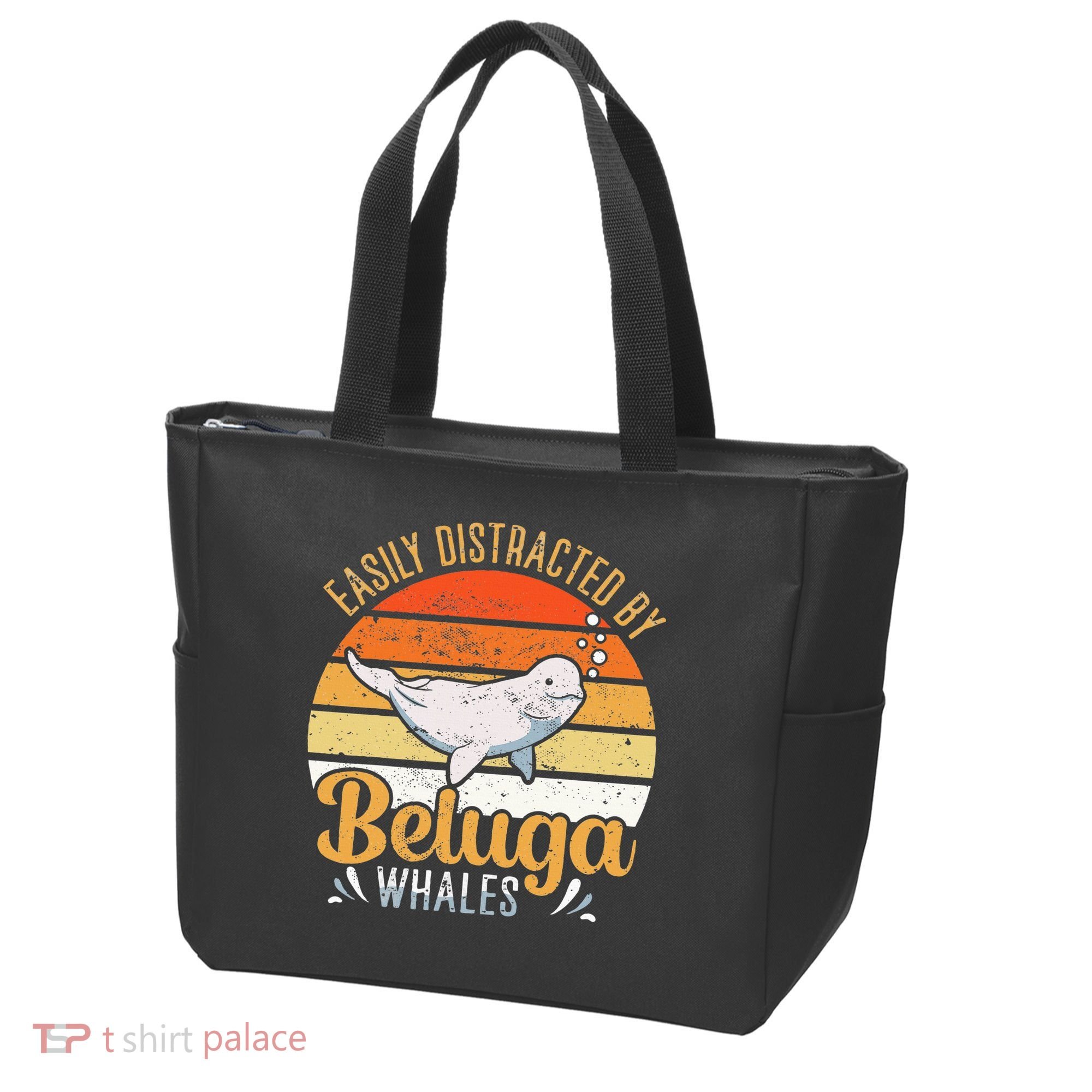 Beluga Whale White Whale Sea Canary Whale Watching Tote Bag