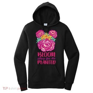 Bloom Where You Are Planted Floral Women's Hoodie