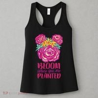 Bloom Where You Are Planted Floral Women's Tank Top thumb 3