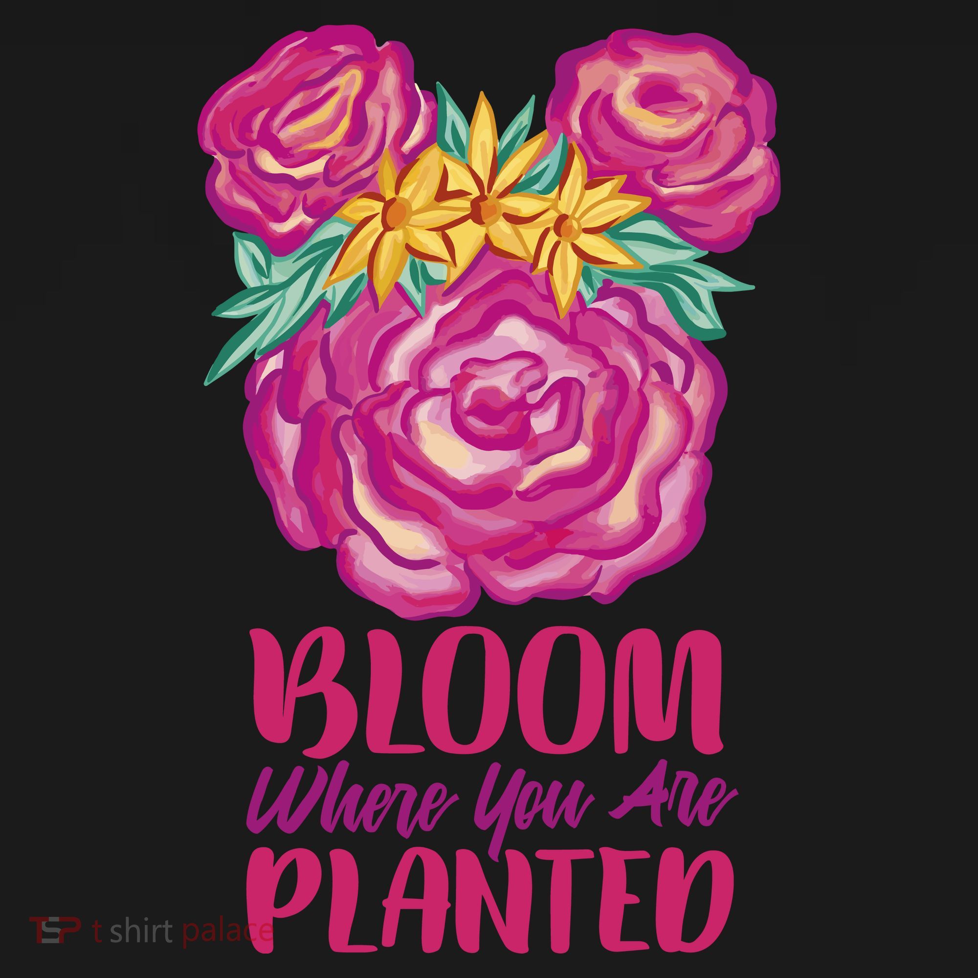 Bloom Where You Are Planted Floral Women's Tank Top