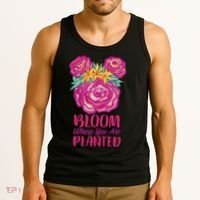 Bloom Where You Are Planted Floral Tank Top thumb 3