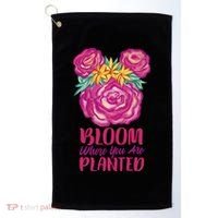 Bloom Where You Are Planted Floral Golf Towel thumb 0